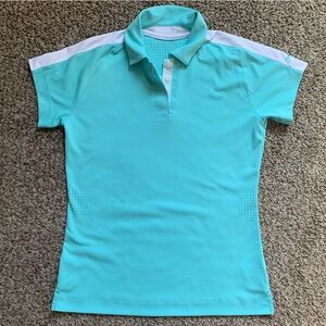 Slazenger Golf Snap Button Polo Short Sleeve Shirt